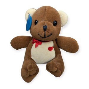 Vintage 1986 Dakin Brown & Tan Small Teddy Bear Plush  6 1/2" Tall